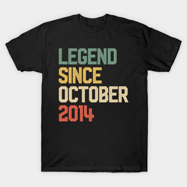 Fun Legend Since October 2014 5 Years Old Gift 5th Birthday T-Shirt by rhondamoller87